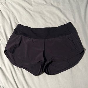 Lululemon Black Speed Up Shorts 2.5”